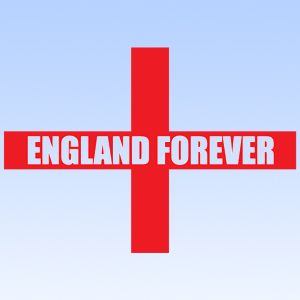 England Forever in St George Cross Iron on Decal